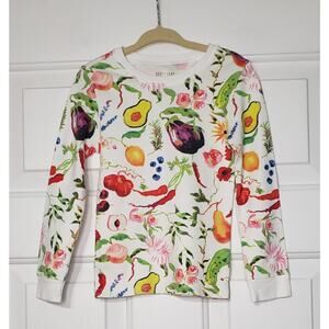 Hart + Land Pajama‎ Top  Flea Market Print 100% Pima Cotton Size 4